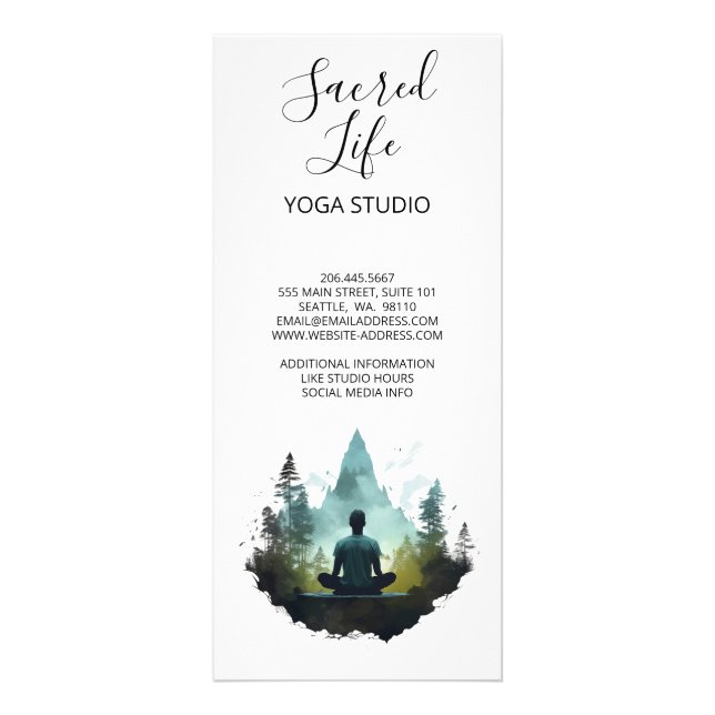 Center Within | Skogsmeditation Reklamkort (Baksidan)