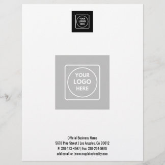 Centered Logo Watermark Business Basic letterhead Brevhuvud