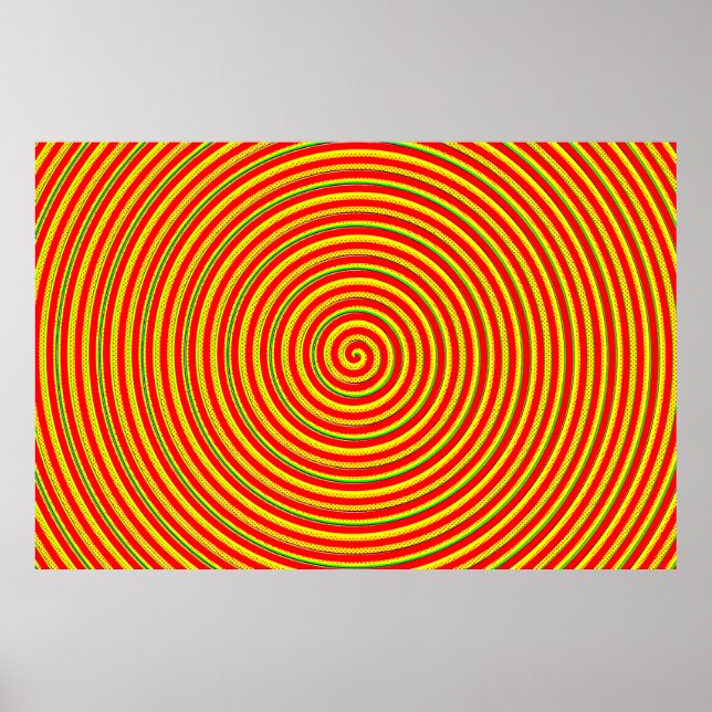 Centered Rainbow Spirals Poster (Framsidan)