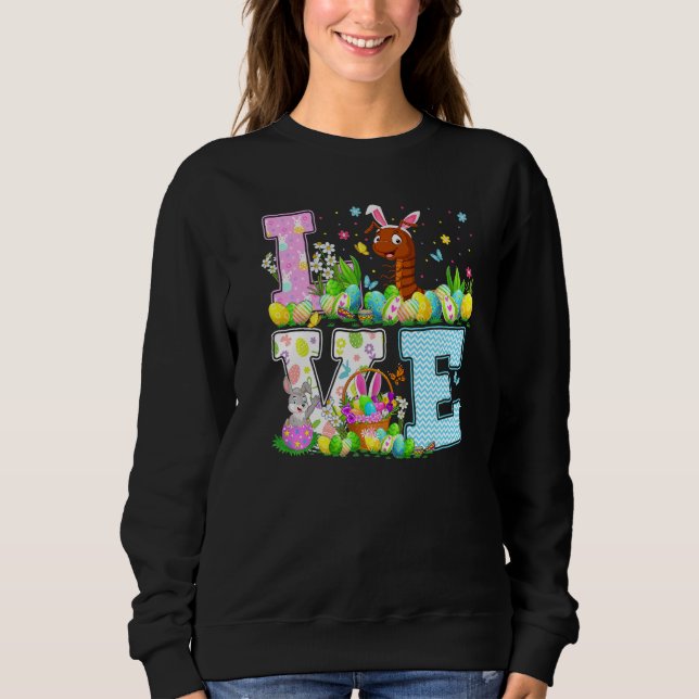 Centipede Påskägg Hunt Funny Kärlek Centipede Eas T Shirt (Framsida)