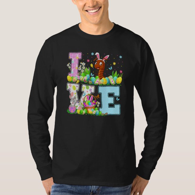 Centipede Påskägg Hunt Funny Kärlek Centipede Eas T Shirt (Framsida)