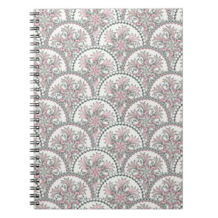 Centle vintagemönster anteckningsbok med spiral