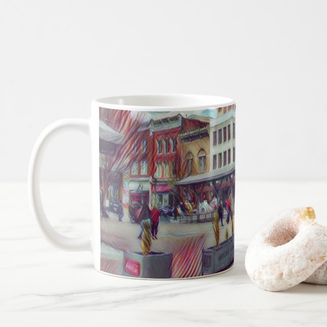 Centra marknadsför den Roanoke muggen Kaffemugg (Med munk)