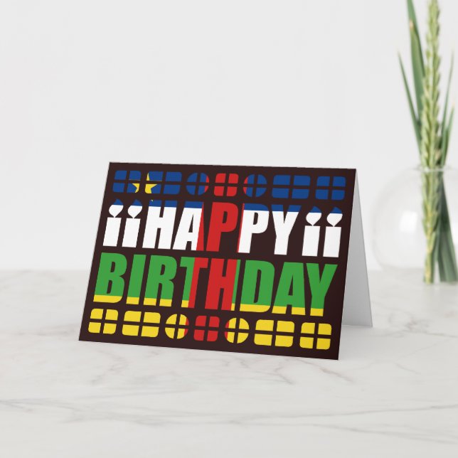 Centrafrique Flagga Birthday Card Kort (Framsida)