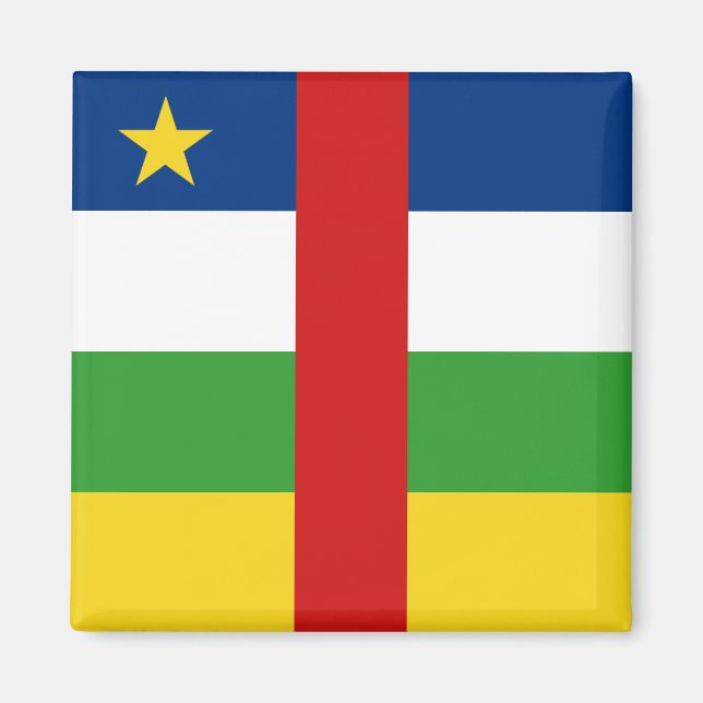 Centrafrique Flagga Magnet (Framsidan)