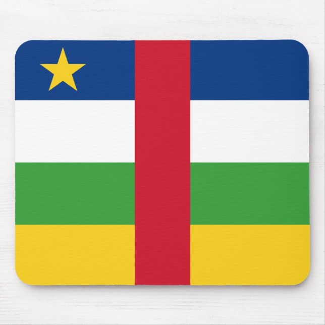 Centrafrique flagga Mousepad Musmatta (Framsidan)