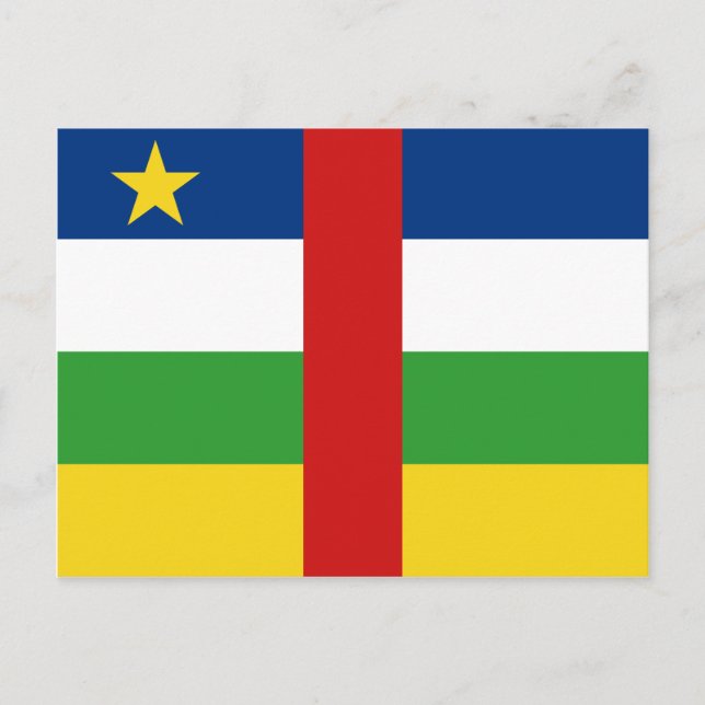 Centrafrique Flagga vykort (Framsida)