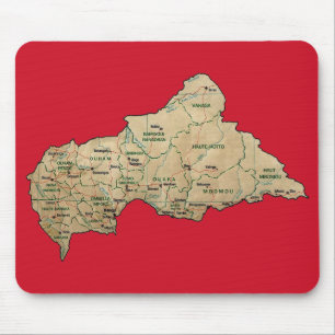 Centrafrique Karta Mousepad Musmatta