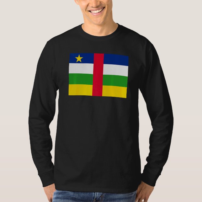 CENTRAL AFRICAN REPUBLIC FLAG BANGUI T SHIRT (Framsida)