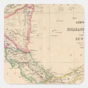 Central America 9 Fyrkantigt Klistermärke
