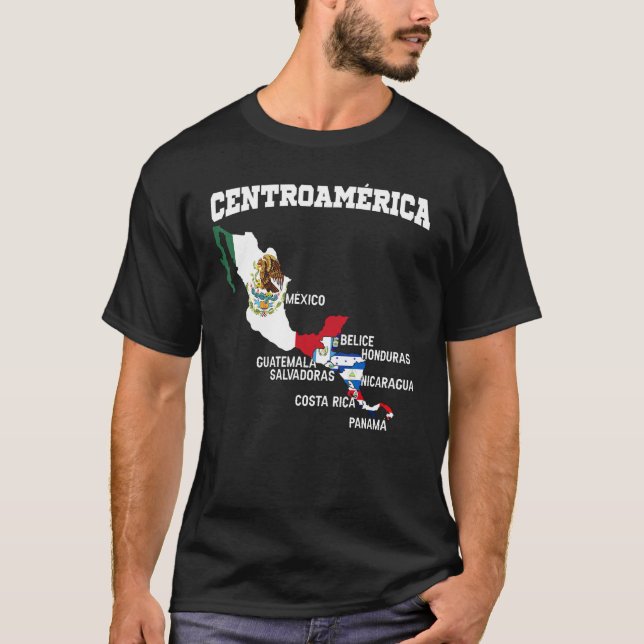 Central American Flags Central America Countries M T Shirt (Framsida)