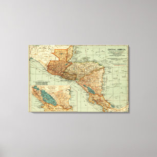 Central AmericaPanoramic MapCentral Amerika 2 Canvastryck