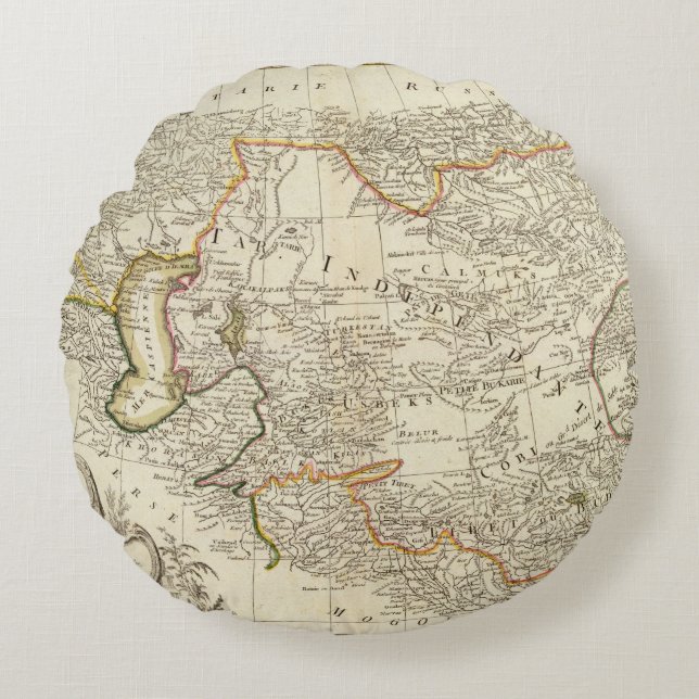 Central Asien Rund Kudde (Framsidan)