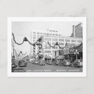 Central Ave., Phoenix, Arizona Vintage Vykort