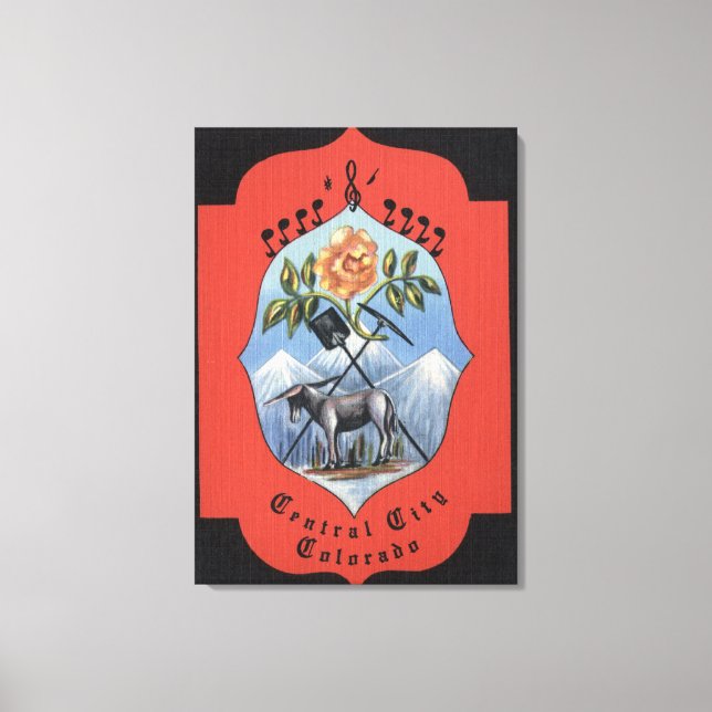 Central City, Colorado - Officiell City Seal View Canvastryck (Framsida)