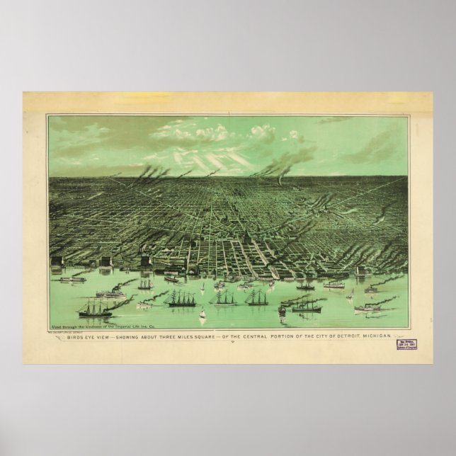 Central Detroit, Michigan (1910) Poster (Framsidan)