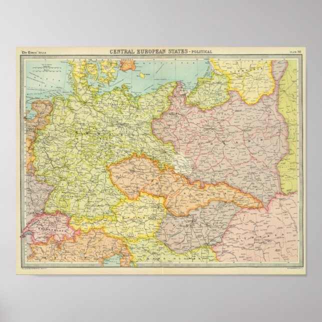 Central European states political Poster (Framsidan)