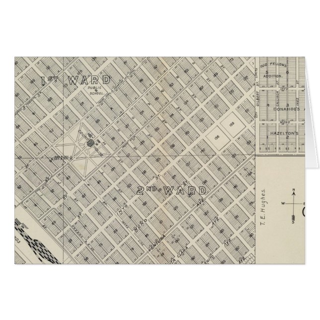 Central Fresno, Kalifornien Hälsningskort (Framsidan Horizontal)
