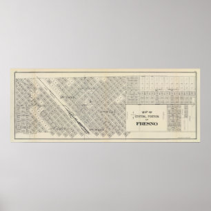 Central Fresno, Kalifornien Poster