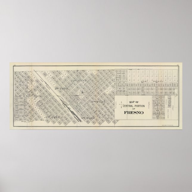 Central Fresno, Kalifornien Poster (Framsidan)