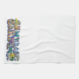 Central Gardens Mural Kitchen Towel Kökshandduk
