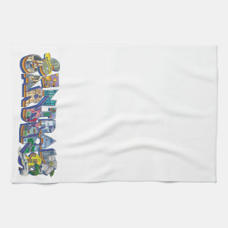 Central Gardens Mural Kitchen Towel Kökshandduk