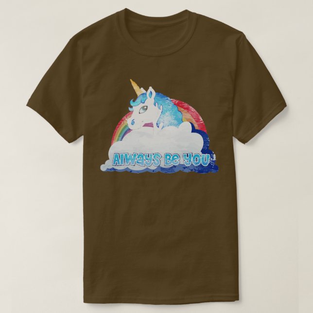 Central Intelligence Unicorn Faded as wored T Shirt (Design framsida)
