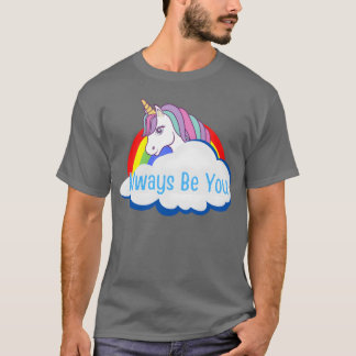 Central Intelligence Unicorn Rainbow Cloud-vän T Shirt