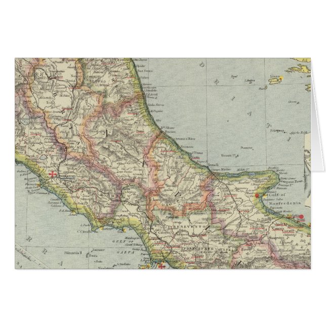 Central Italien Hälsningskort (Framsidan Horizontal)