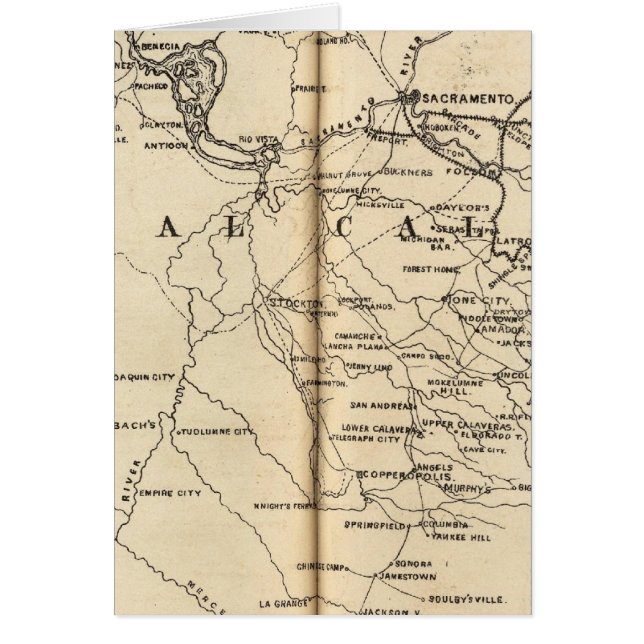 Central Kalifornien Hälsningskort (Framsidan)
