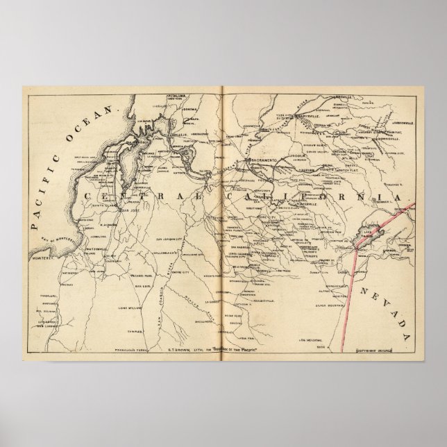 Central Kalifornien Poster (Framsidan)