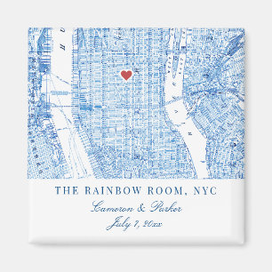 Central Manhattan Destination Wedding Favor Magnet