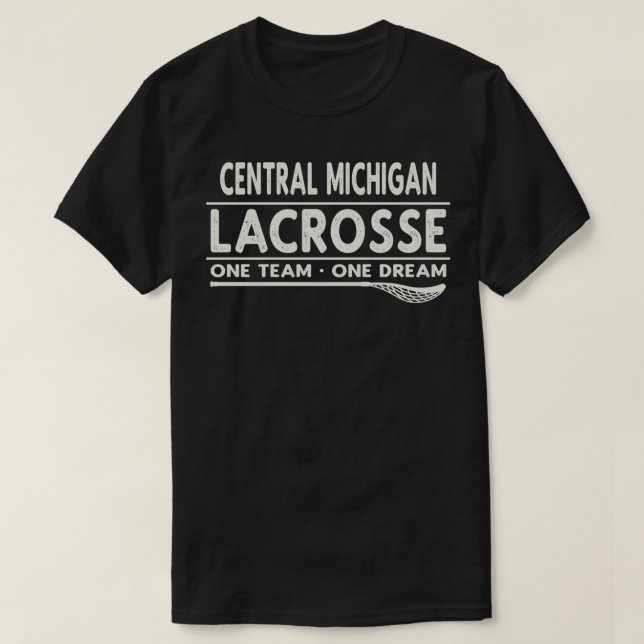 Central Michigan Lacrosse One Team One Dream T Shirt (Design framsida)