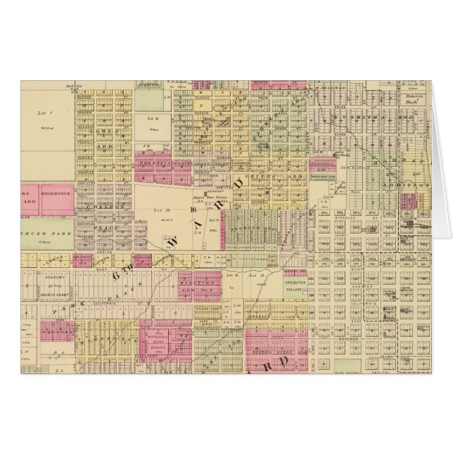 Central Omaha, Nebraska Hälsningskort (Framsidan Horizontal)