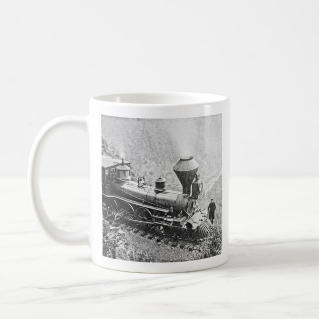 Central Pacific Railroad Cape Horn Kalifornien Kaffemugg (Vänster)