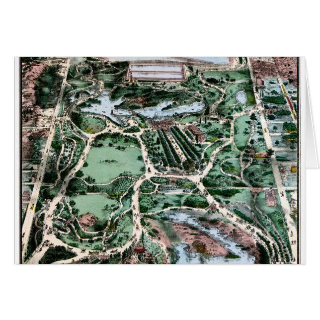 CENTRAL PARK, 1860 HÄLSNINGSKORT (Framsidan Horizontal)