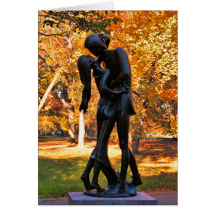 Central Park Autumn: Romeo & Juliet Statue 02 Hälsningskort