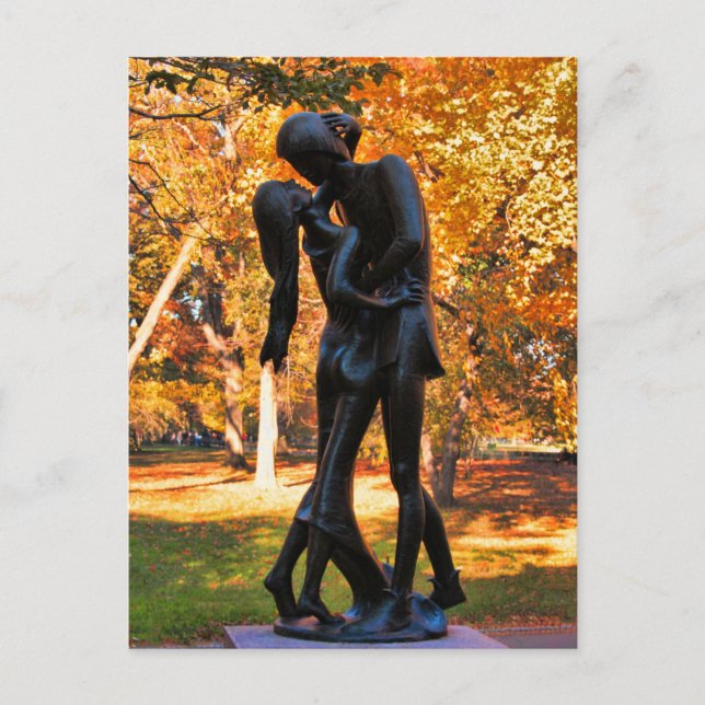 Central Park Autumn: Romeo & Juliet Statue 02 Vykort (Framsida)