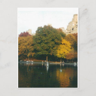 Central Park Boat Pond på hösten Vykort