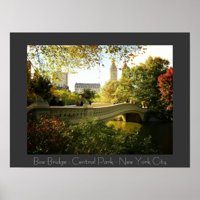 Central Park - Bow Bridge - New York City Poster (Framsidan)
