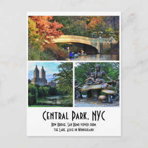 Central Park: Bow Bridge, San Remo, Alice i W... Vykort
