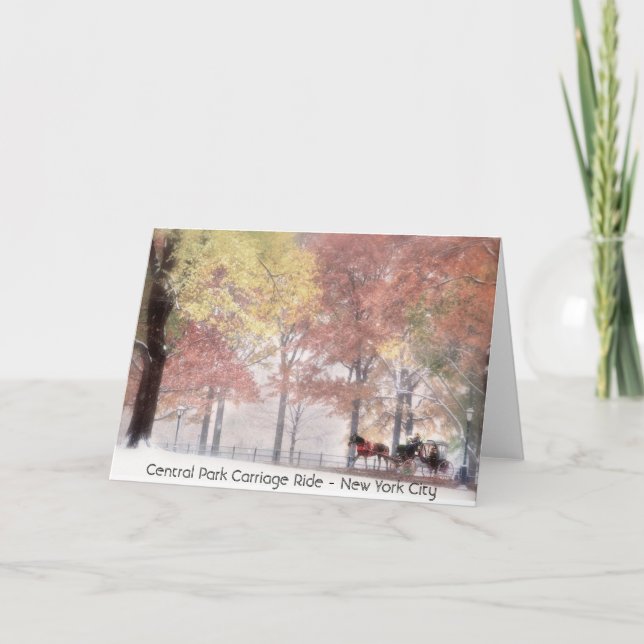 Central Park Carriage Ride - New York Helgkort (Framsida)