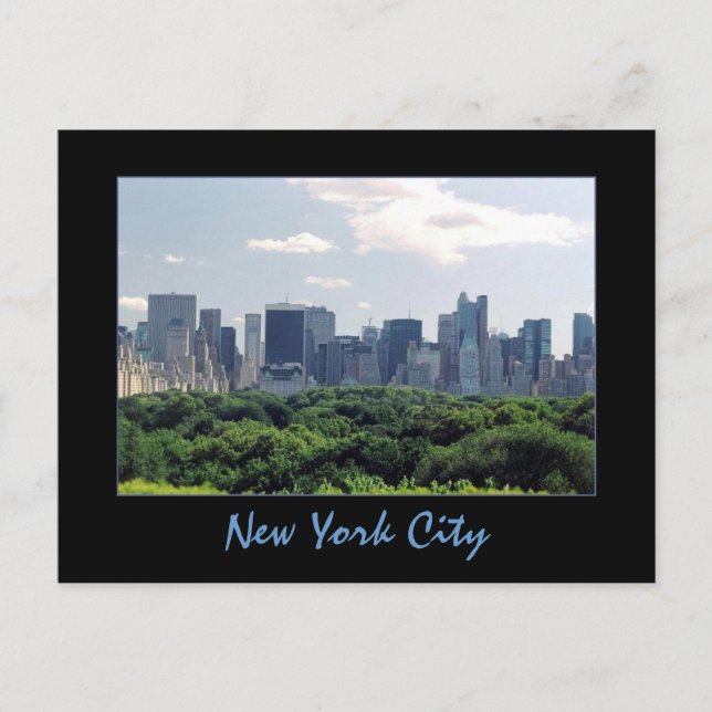 Central Park & Central Park South Postcard Vykort (Framsida)