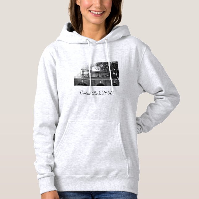 Central Park Dam Hoodie Sweatshirt T Shirt (Framsida)