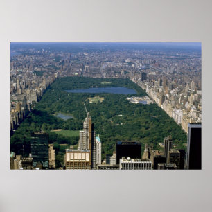 Central Park från söder, New York City, USA Poster