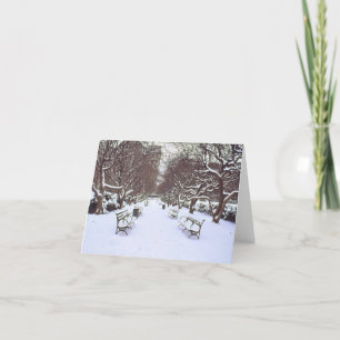 "Central Park in Winter"-kort för Helgdag - tomt Helgkort