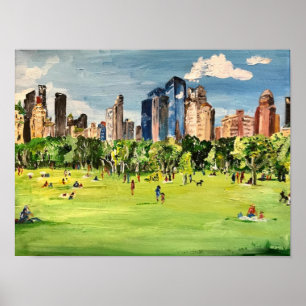 "Central Park"-målning av Willowcatdedesign Poster