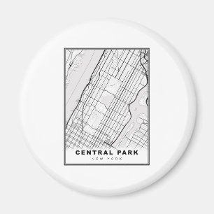 Central Park Manhattan Karta Magnet