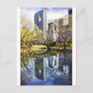 Central park med reflektion NYC Vykort