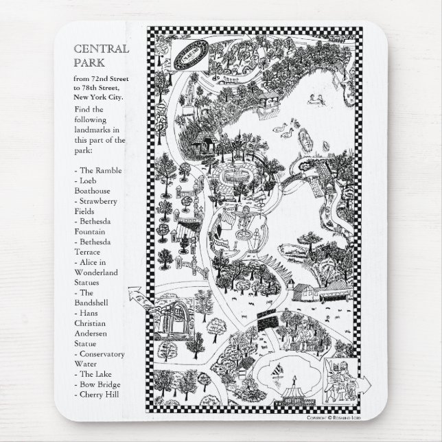 Central Park Mousepad Musmatta (Framsidan)